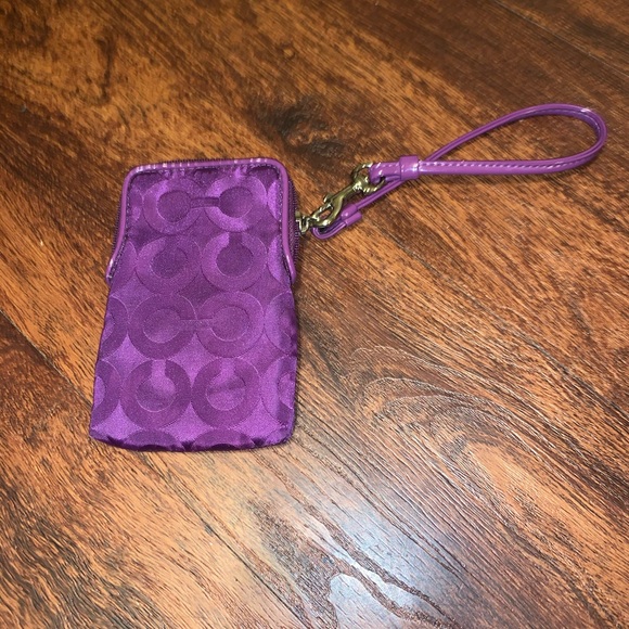 Purple Coach Wristlet - Picture 2 of 2